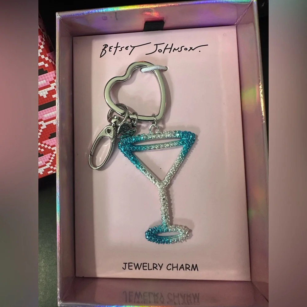 🆕Betsey Johnson Martini Jewelry Charm